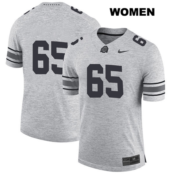 Ohio State Buckeyes Women's Phillip Thomas #65 Gray Authentic Nike No Name College NCAA Stitched Football Jersey CR19H04CY